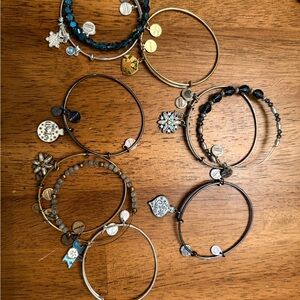 Elegant Multi-Color Charm Bracelets Set